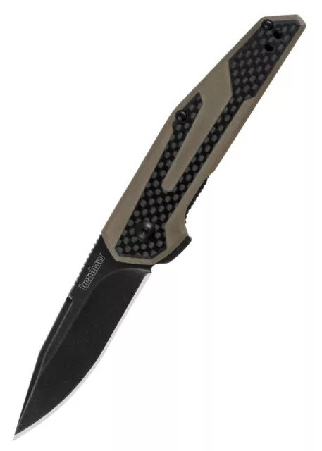 Kershaw KW-1160TANBW Taschenmesser Fraxion Tan 17,2cm Drop-Point Klappmesser