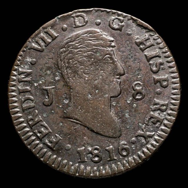 1816, 8 Maravedis Ferdinand VII, Jubia  Mint - 29 mm / 9.79 gr.