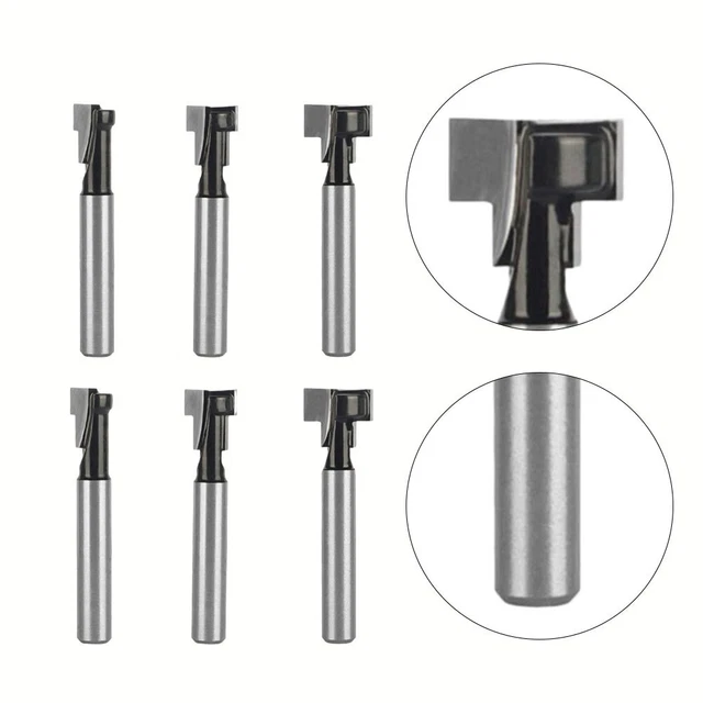 Bit de découpeur de fente à rotation stable T 3 pièces 6 mm14 tige hexagonale