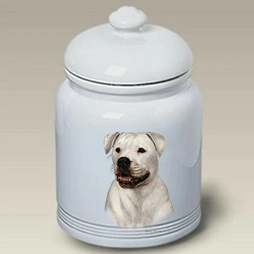 American Bulldog Ceramic Treat Jar TB 34300