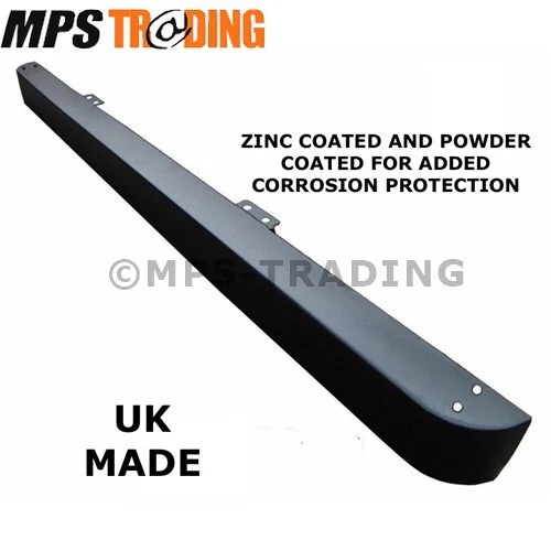 LAND ROVER DEFENDER Front Bumper With End Cap Holes Zinc Coated Black ...