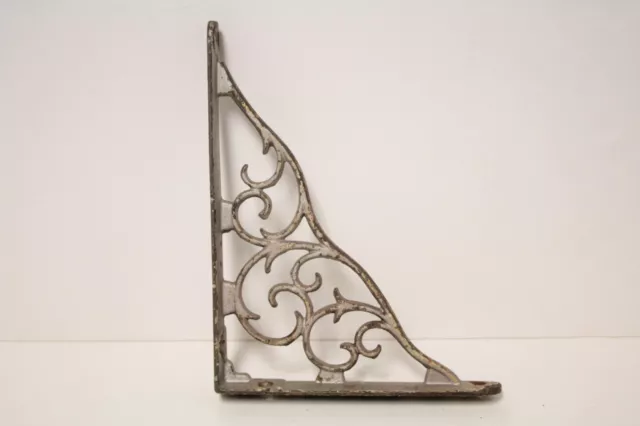 Antique Victorian Cast Iron Wall Shelf Bracket #1