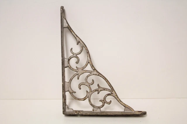 Antique Victorian Cast Iron Wall Shelf Bracket #1