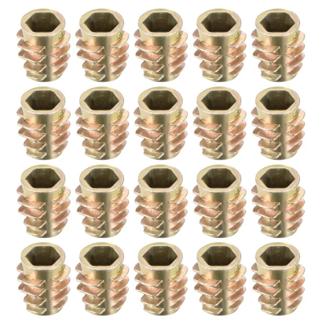 Fileté Insert Clou Zinc Alliage Hex-Flush M6 Filetage Interne 13mm Long 20pc