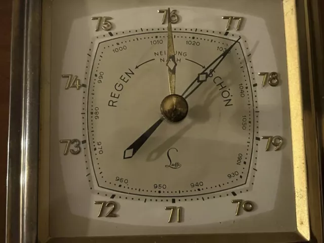 Lufft barometer antik Dekor alt schön mit Thermometer massiv Holz Lufft 518.