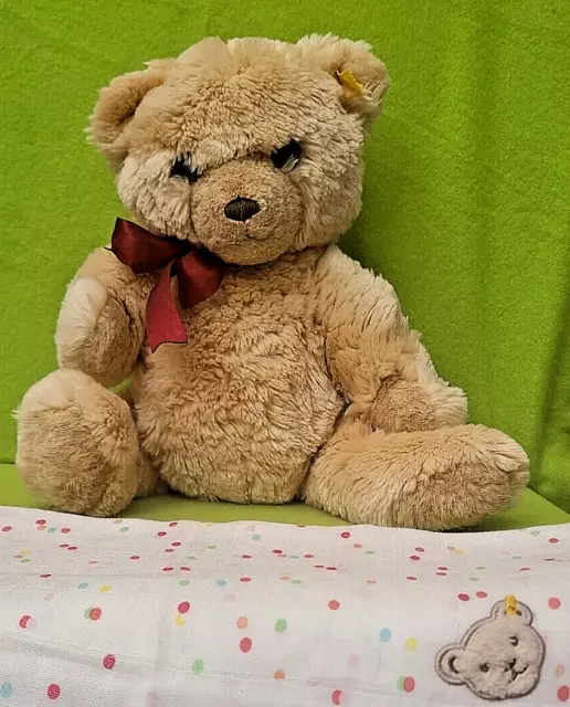 steiff schön kuschelweich Teddybär Petsy 30cm Webpelz beige 5xgegliedert KF sGUT