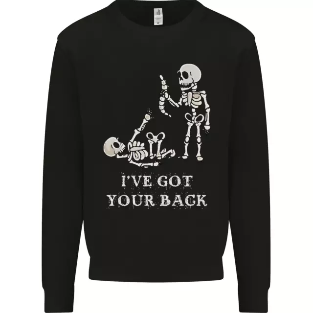 Ive Got Your Back Slogan Divertente Scheletro Bambini Felpa Maglione