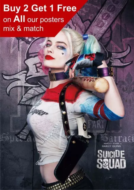 Harley Quinn Suicide Squad Movie Poster A5 A4 A3 A2 A1