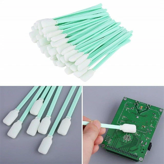 100pcs Print Head Clean Swab Stick Sponge Printer Optical Equipment Cleaning