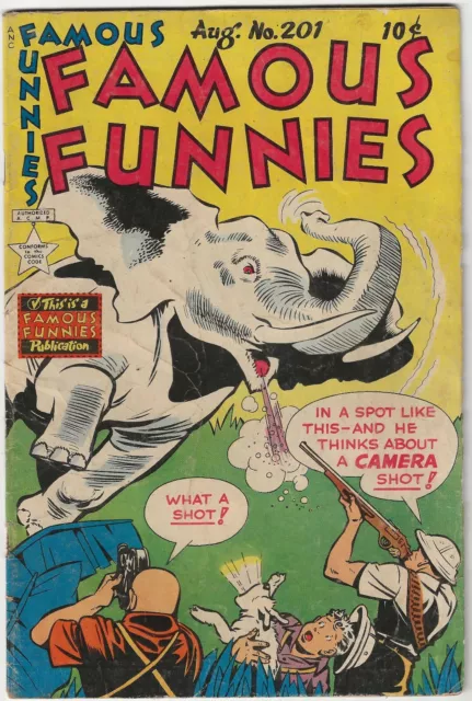 Famous Funnies #201 1952 Golden Age Comic Book VG Dickie Dare Scorchy Smith