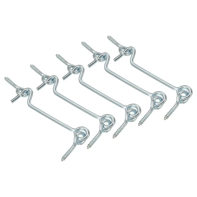3" Barn Door Latch, 5Pcs Carbon Steel Sliding Door Cabin Hook Eye Latch Lock