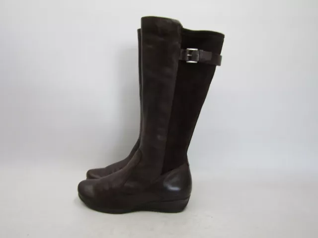 Ecco Womens Size 36 EUR Brown Leather Zip Buckle Fashion Knee High Boots