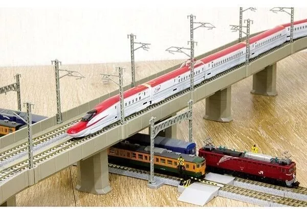 Rokuhan Z Gauge  R095 PC TRACK Rail Set ~ H Double Track Viaduct Set ~
