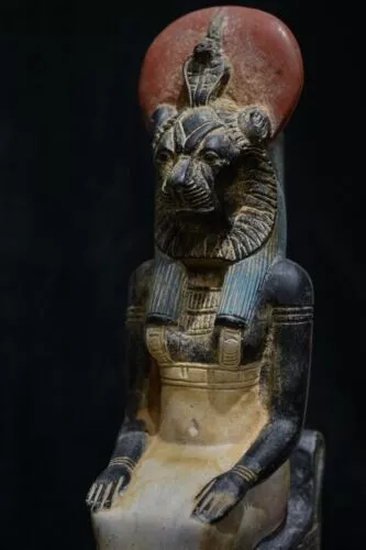 Sekhmet Statue Egyptian of Warrior Goddess Sekhmet Seated Ancient Egyptian