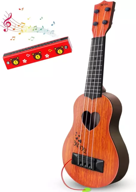 17" Clásico Guitarra Para Niños Juguete Instrumento Musical Clásico De Ukelele