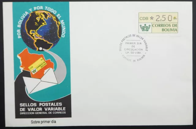 Bolivien ATM 1989 Klüssendorf 7 Belege FDC