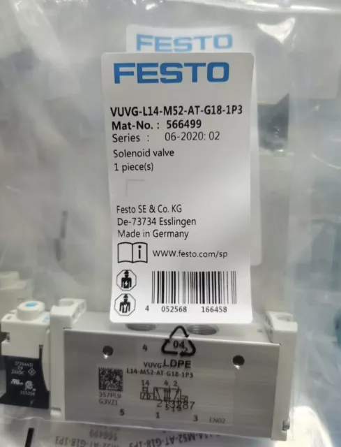 1PC NEW FESTO Solenoid valve VUVG-L14-M52-AT-G18-1P3 566499 Rapid delivery