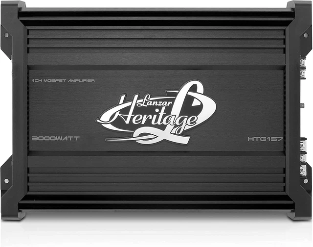 Lanzar Amplifier Car Audio Speaker, Bass Boost, Monoblock, 1 Channel, 3,000 Watt