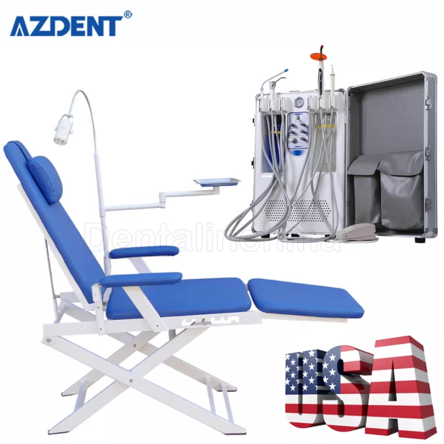 Portable Dental Mobile Delivery Unit Cure Light Scaler / LED Folding Chair &Tray