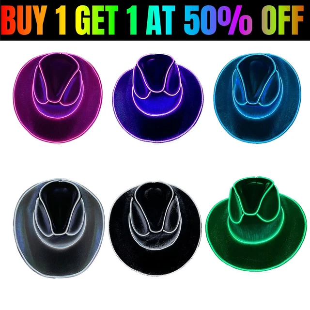 Neon Space Wireless Led Cappello da cowboy Cosplay Led Cowgirl Hat Party Cappello luminoso da donna acquista in modo economico - spedizione gratuita, recensioni reali con foto Neon Space Wireless Led Cappello da cowboy Cosplay Led Cowgirl Hat Party Cappello luminoso da donna acquista in modo economico - spedizione gratuita, recensioni reali con foto