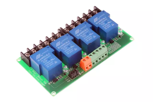 30A 4 Channel Relay Module High Low Level Trigger with Optocoupler Isolation Loa