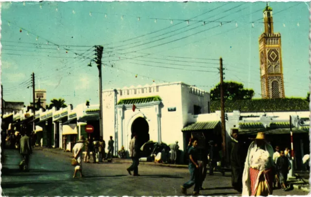 CPM AK MAROC - TANGER-Entrée au Zoco et Tour de la grande Mosquée (329247)