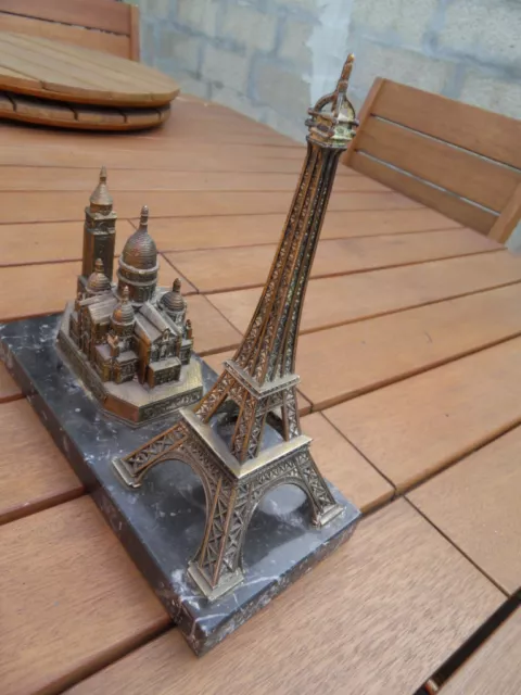 presse papiers de bureau french art deco le Sacré Coeur Tour Eiffel Paris 3