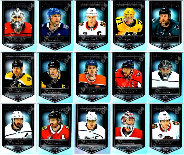 2019-20 UD TIM HORTONS HIGHLY DECORATED COMPLETE 15 Hockey CARD Insert Set BV