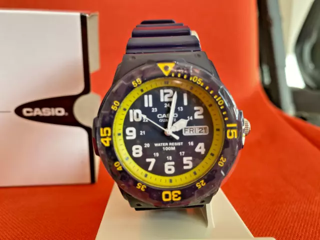 Orologio Da Polso Nuovo CASIO MRW-200HC- Uomo Sportivo Blu mare subacqueo 100mt