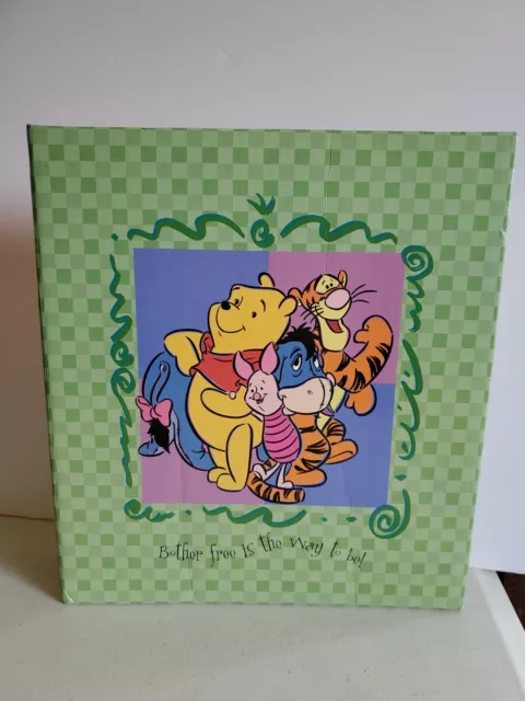 Carpeta de álbum de fotos vintage de Holson Winnie the Pooh and Friends verde 11x8