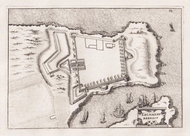 Carte Ancienne De Bretagne - Montecalerio 1712 - Gravure Originale Unique