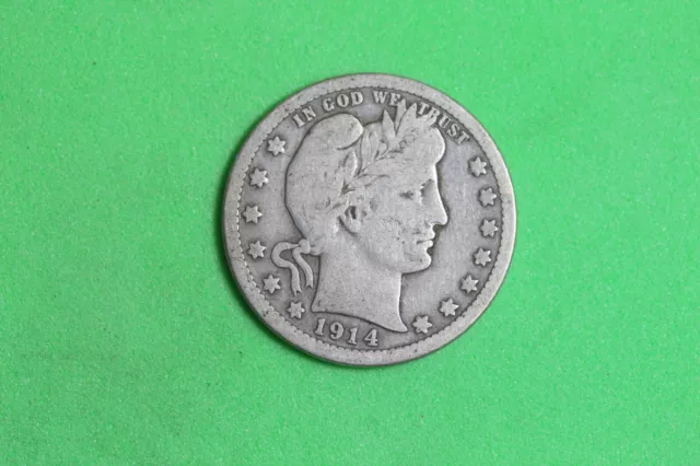 Estate Find 1914 - Barber Quarter!!  #K18709