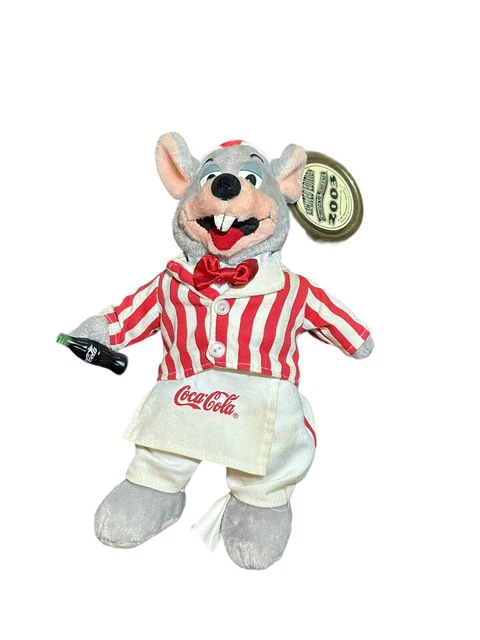 Rare 2003 Limited Edition Coca Cola Chuck E Cheese Plush With Tags See Rare 2003 Limited Edition Coca Cola Chuck E Cheese Plush With Tags See