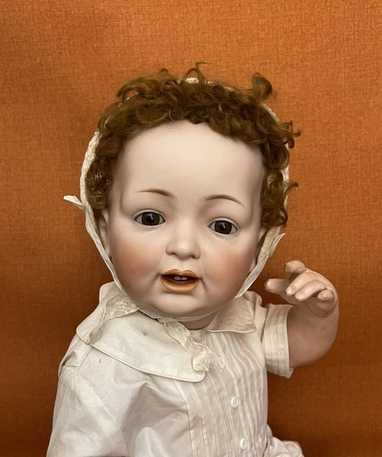 Antique LifeSize 26" German Bisque Head Doll Kestner 211 Sammy On Org Baby Body