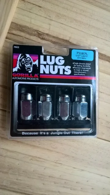 LUG NUTS GORILLA - blister 4 écrous de roues US Cars - 1/2"-20 LH