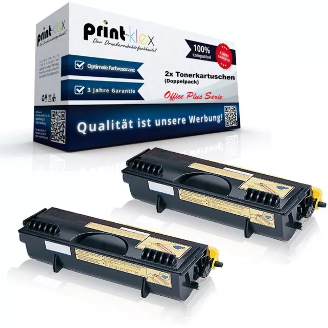 2x Kompatible Drucker Toner für Brother TN6600 XXL Doppelpack -Office Plus Serie