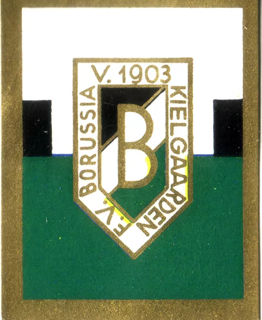 Fußball SAMMELBILD KURMARK SPORTWAPPEN S1 B4 1930-31 FV BORUSSIA 03 KIEL-GAARDEN