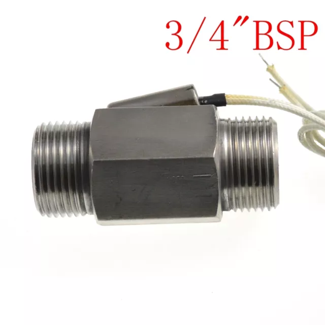 3/4" BSP Male Port Water Flow Sensor Switch  Magnetic 304 Strainless Steel