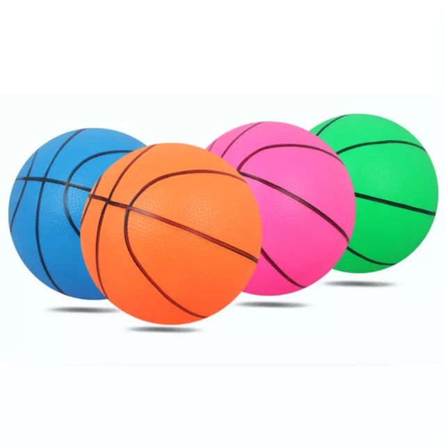 Mini Bouncy Basketball Indoor/Outdoor Sports Ball Kids Toy Gift-Rose Red 2