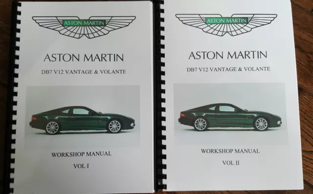 Aston Martin Db7 V12 Vantage  & Volante Workshop  Manual 99-04 Reprinted