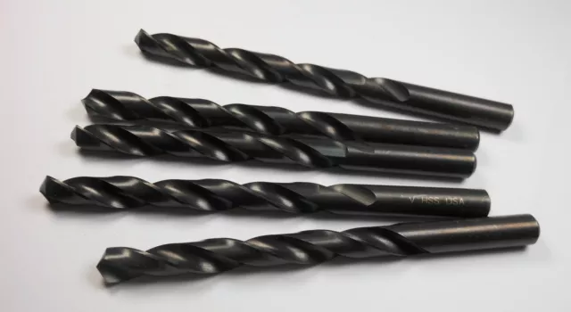 Jobber Length Drills "V" 0.377" HSS Oxide 118° 3-5/8" LOC x 5" OAL (5 Pcs)