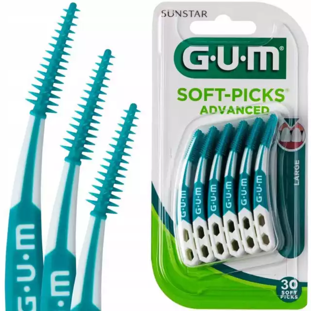 Zahnseide-Sticks Interdentalbürsten GUM ADVANCED groß 30 Stück