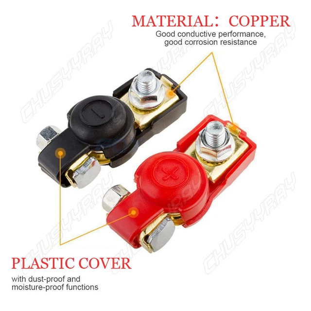 PAIR BATTERY CABLE Terminal Connector Negative&Positive For Toyota