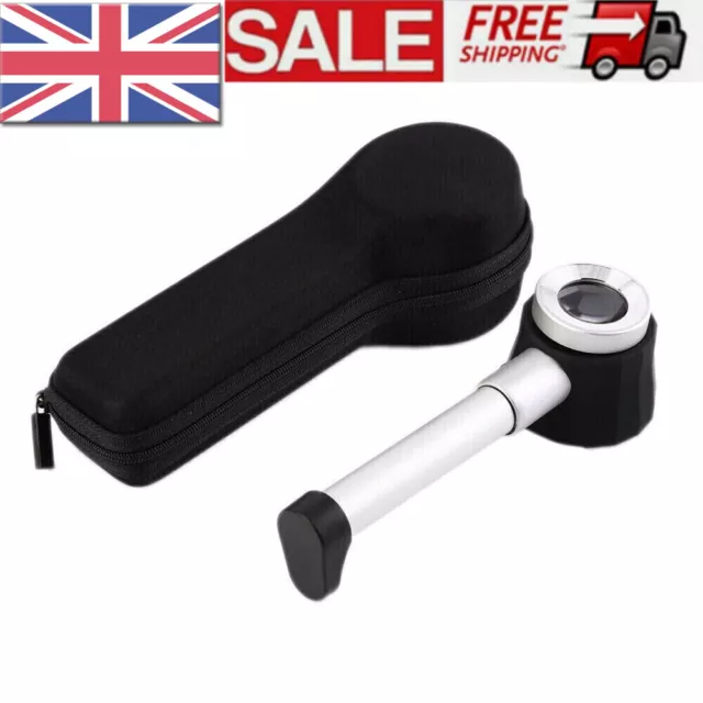 Handheld Magnifier Magnifying Glass with LED Light Loupe 10x Measure Scale UK