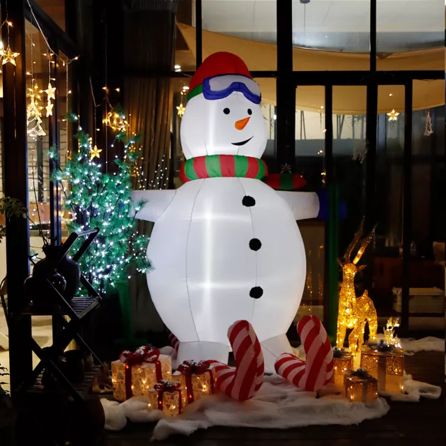 Led Schneemann Beleuchtet Aufblasbar snowman outdoor Außenbereich