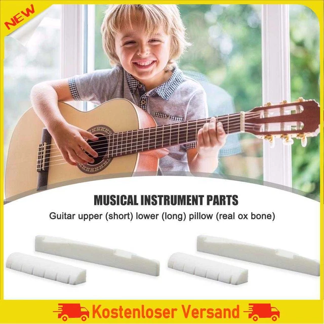 4pcs Bone Guitar Bridge Nut Saddle for 6 String Guitar Stringed Instrument Parts