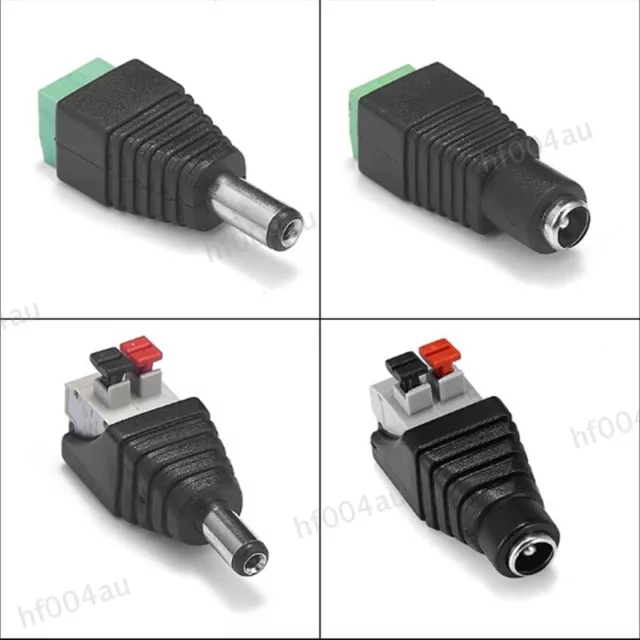 Male Female DC Connector 2.1mm X 5.5mm Power Plug Adapter for CCTV LED Strip