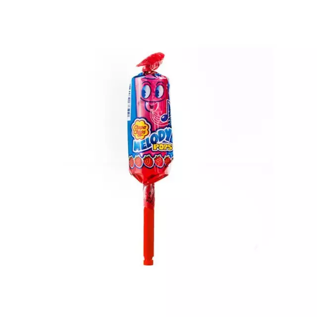 48 x MELODY POPS STRAWBERRY CHUPA CHUPS LOLLIPOPS MUSIC WHISTLE BULK LOLLIES