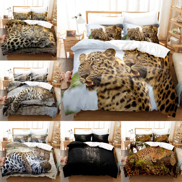 Leopard Bettwäsche set 135x200 | 200x200| 220x240| 220x260 Bettbezug+Kissenbezug