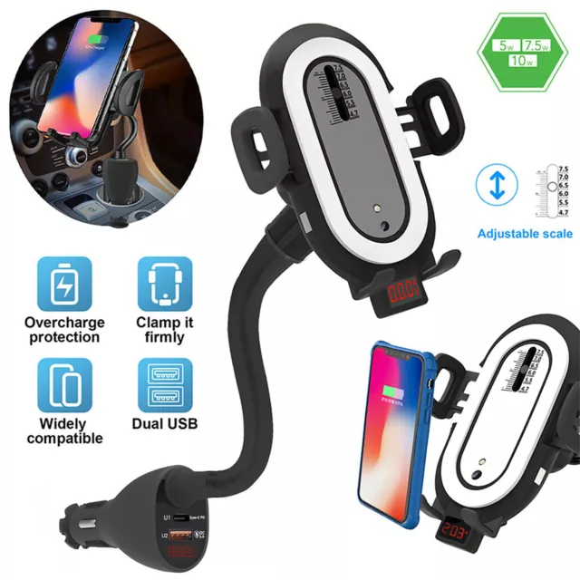 AU Cigarette Lighter Wireless Car Charging Charger Mount Phone Holder Universal